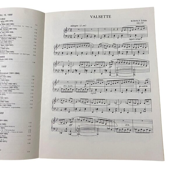 Piano Sheet Music Lot of 4 Edvard Grieg Charles E Ives Zoltan Kodaly J S Bach - Picture 3 of 7